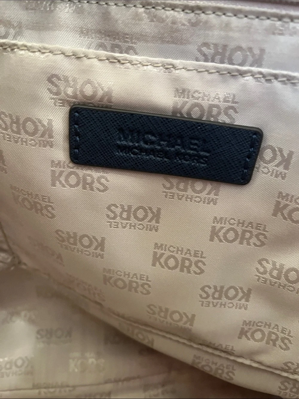 Michael Kors 35S3GTVT2T Jet Set Medium Saffiano Leather Travel Tote - NAVY